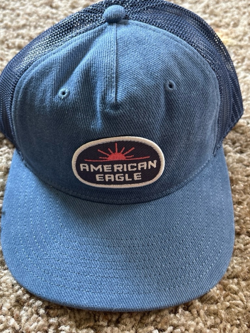 NWT American Eagle Outfitters one size Blue Mesh Back Trucker Hat